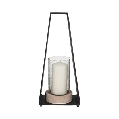 17"MAVERICK SMALL METAL & SANDSTONE HURRICANE, BLA