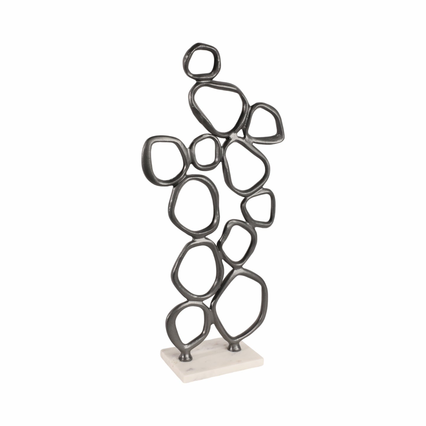 25" Tidus Small Ring Statuary, Black