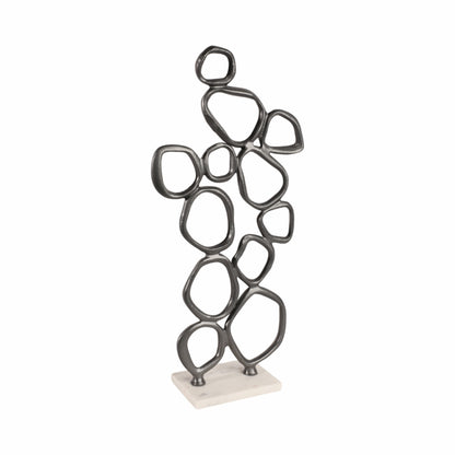 25" Tidus Small Ring Statuary, Black