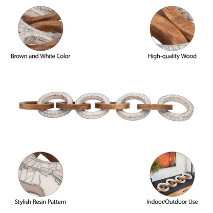 EV19517 |33" Addy Wood  And Resin Link Chain