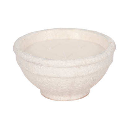 8" 16 Oz Spiced Cranberry Bowl Candle, White
