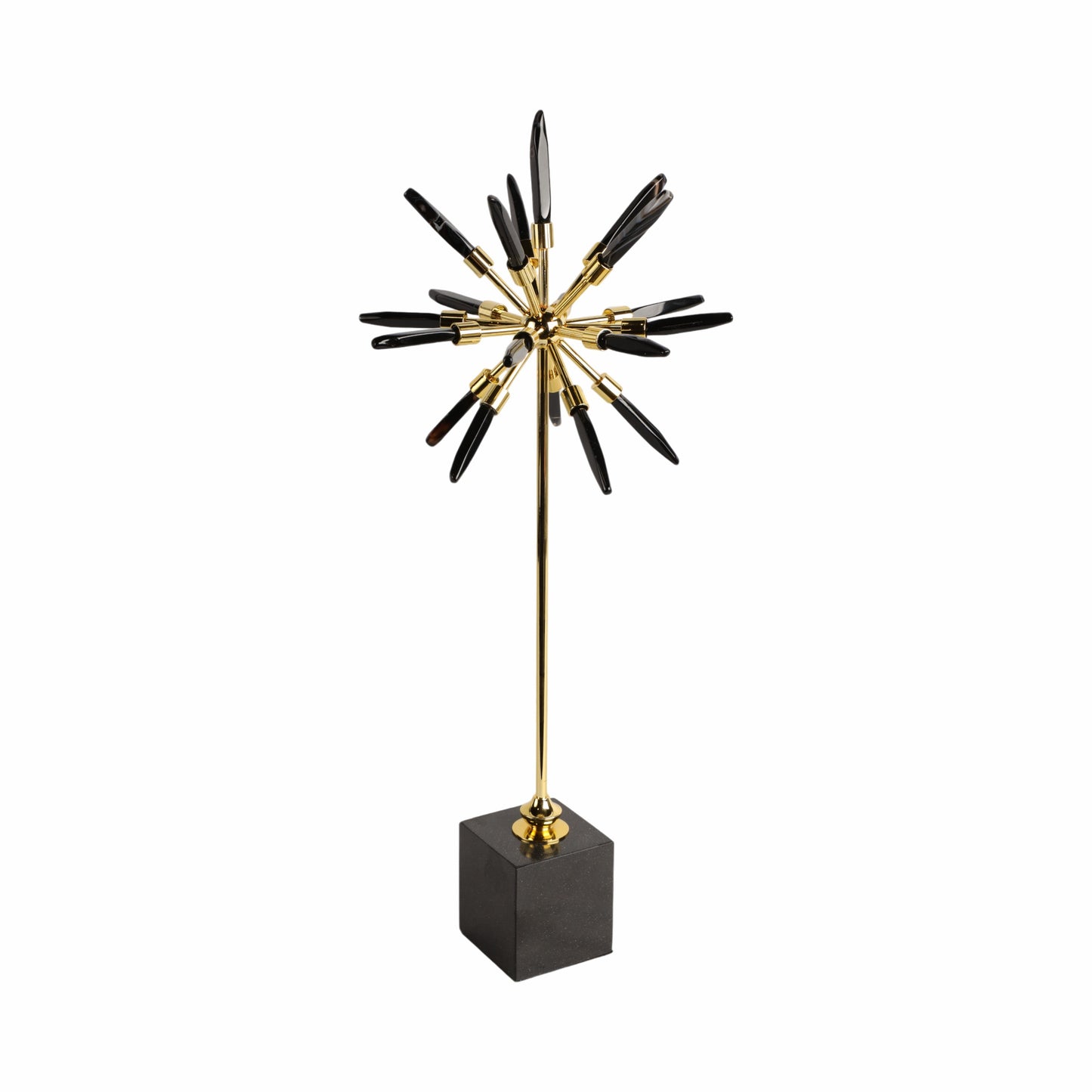 21" Darra Large Black Stone Starburst Statuary