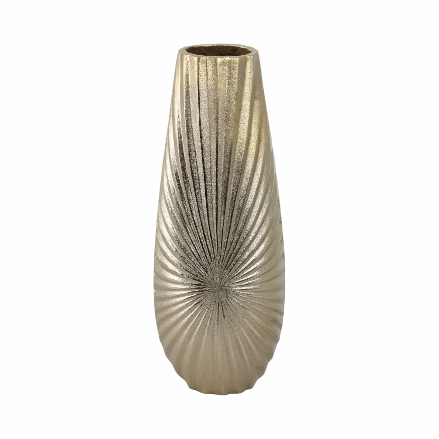 METAL, 16" BURST VASE, CHAMPAGNE