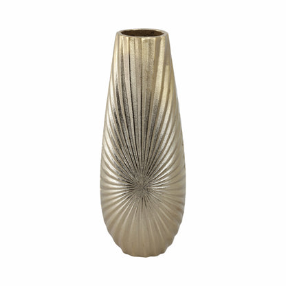 METAL, 16" BURST VASE, CHAMPAGNE