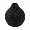 EC, GLOSS BLACK SPIKED CERAMIC VASE 8
