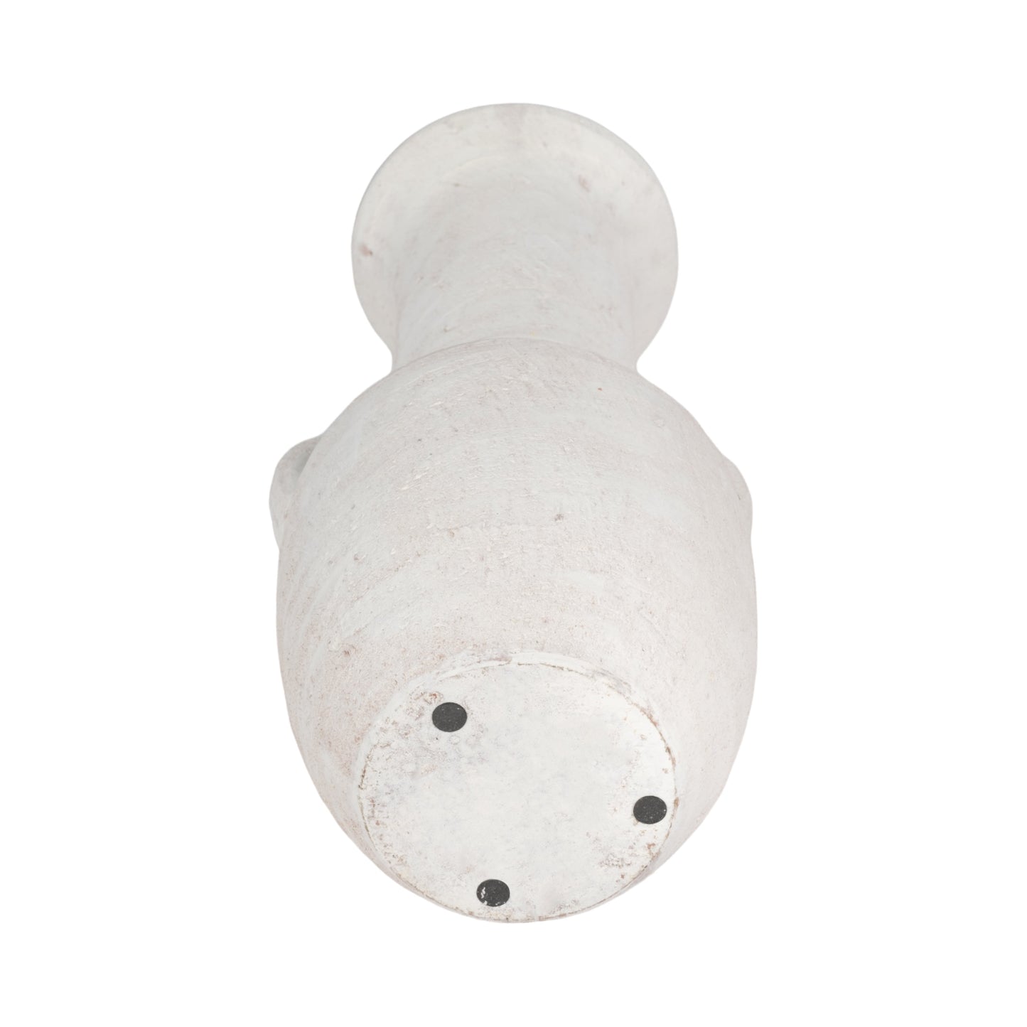 19" Terracotta Nomad Vase Rough Finish, White