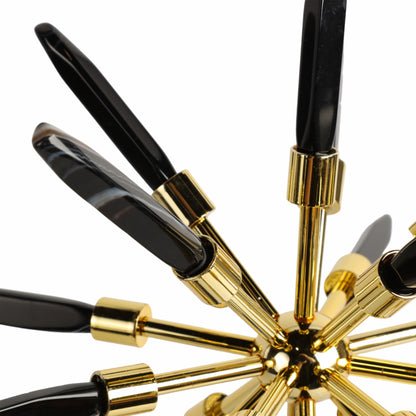 21" Darra Large Black Stone Starburst Statuary