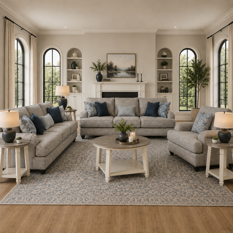 Tight-Rope Morren Sofa set with Free OCCASIONAL TABLE SET (3/CN)