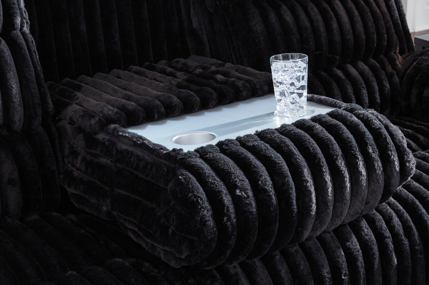 Technique Power Reclining Sofa with Drop Down Table