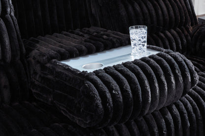 Technique Power Reclining Sofa with Drop Down Table