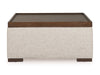 Ashley Homestore | Reinforce  OTTOMAN WITH WOOD TOP