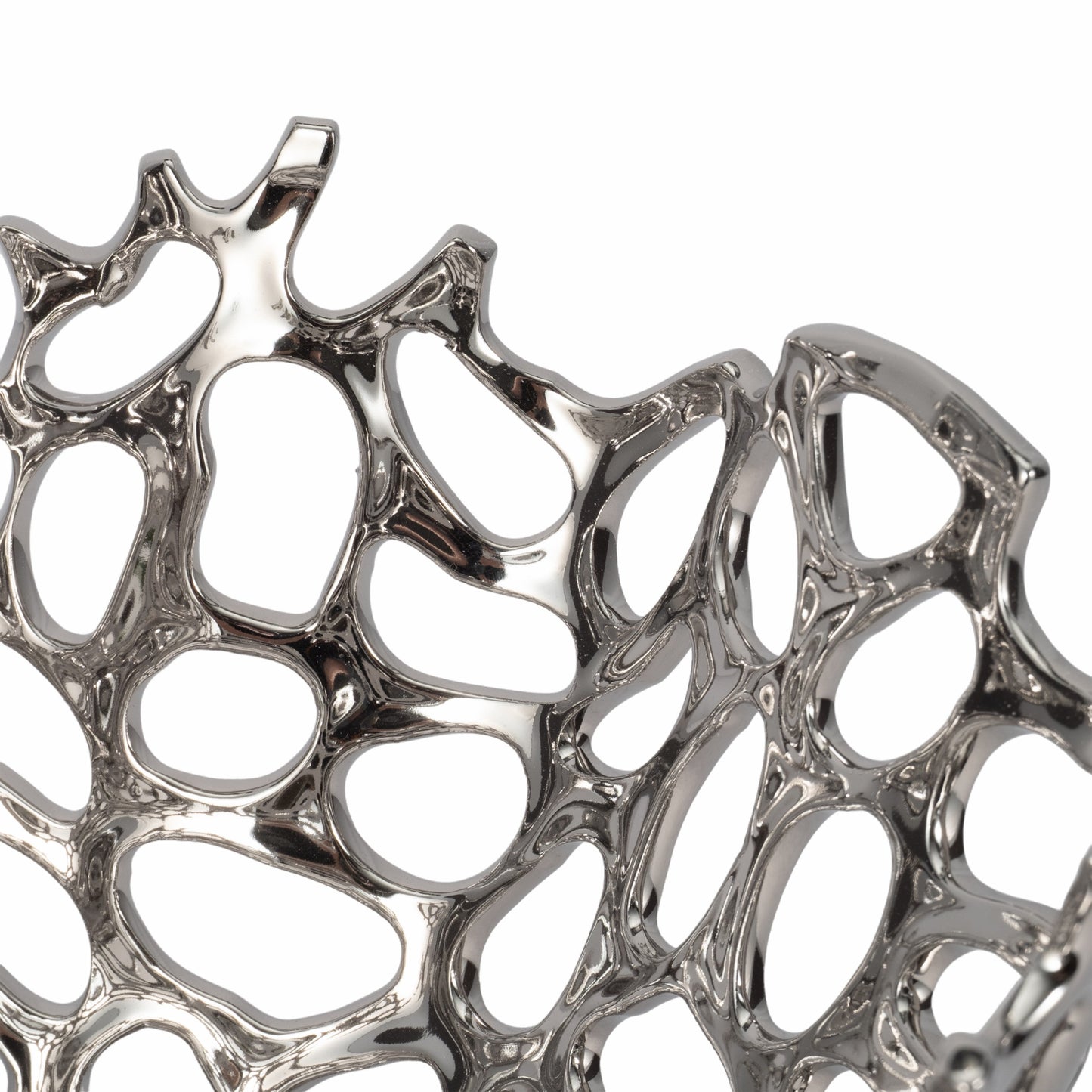 S/2 10/13" Steffi Silver Ceramic Bowls