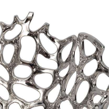 S/2 10/13" Steffi Silver Ceramic Bowls