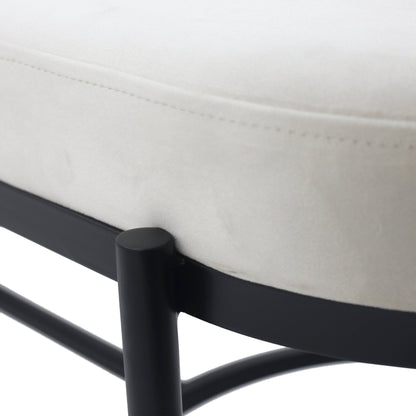 48" KINROSS CREAM VELVET BENCH