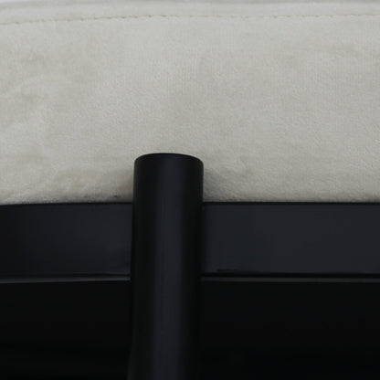 48" KINROSS CREAM VELVET BENCH