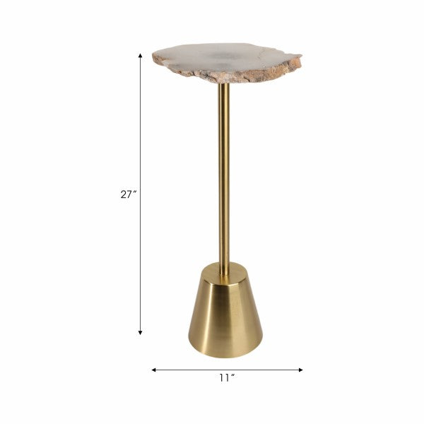 Golden stone accent Table