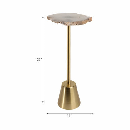 Golden stone accent Table