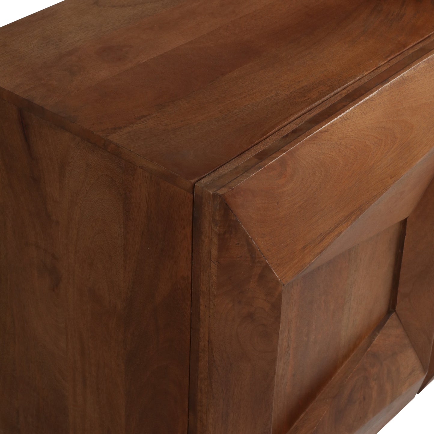 38" Hallox Carved Wood 2-door Chest