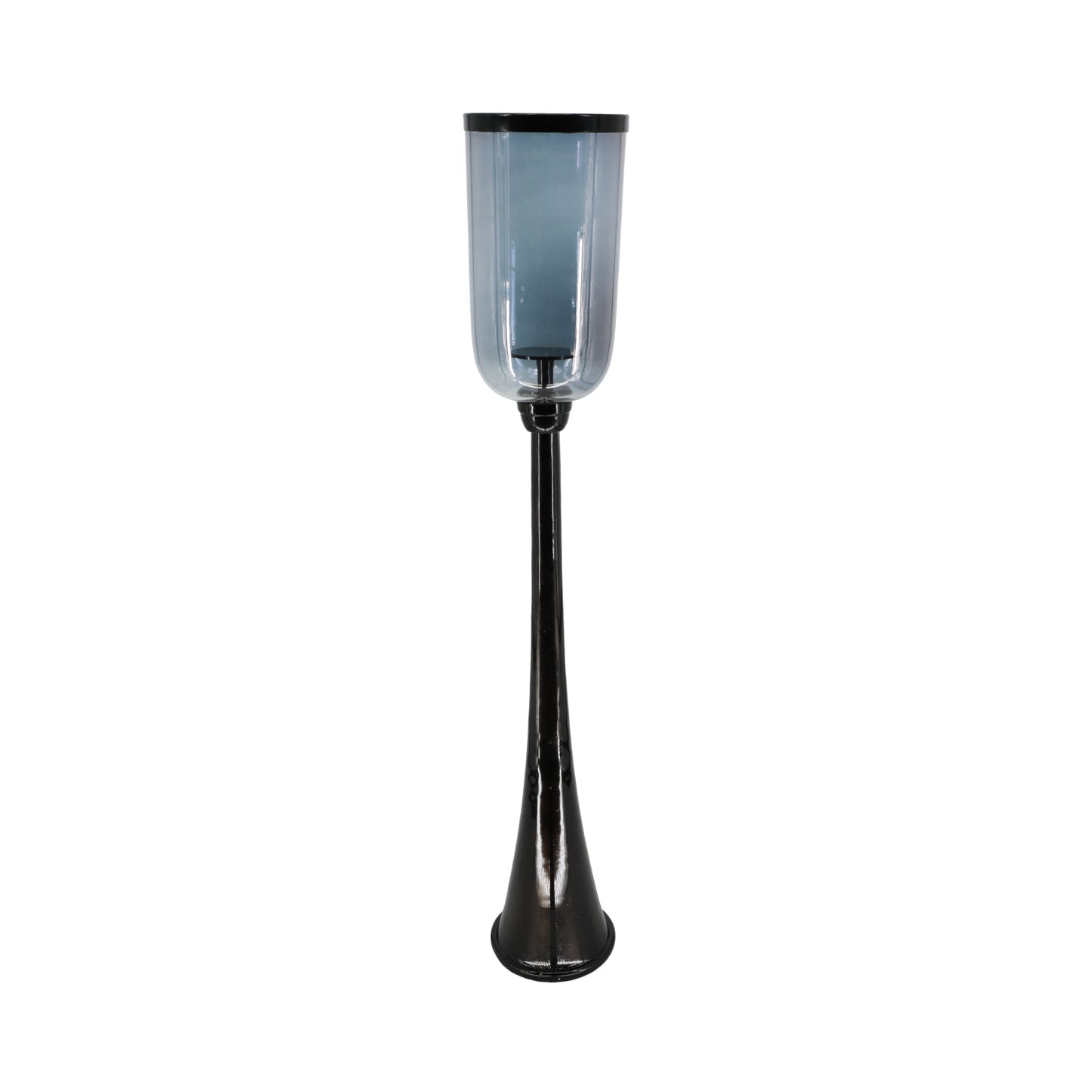 43" Ember Large Black Glass Candle Hurricane