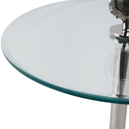 23" Macklin Labradorite Stone Glass And Metal  Acc