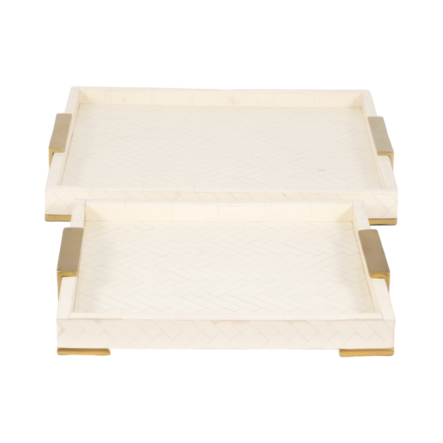 S/2 16/20" Carley Resin Trays, Natural