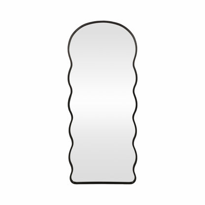 23x55" Curvy Edged Leaner Mirror, Black