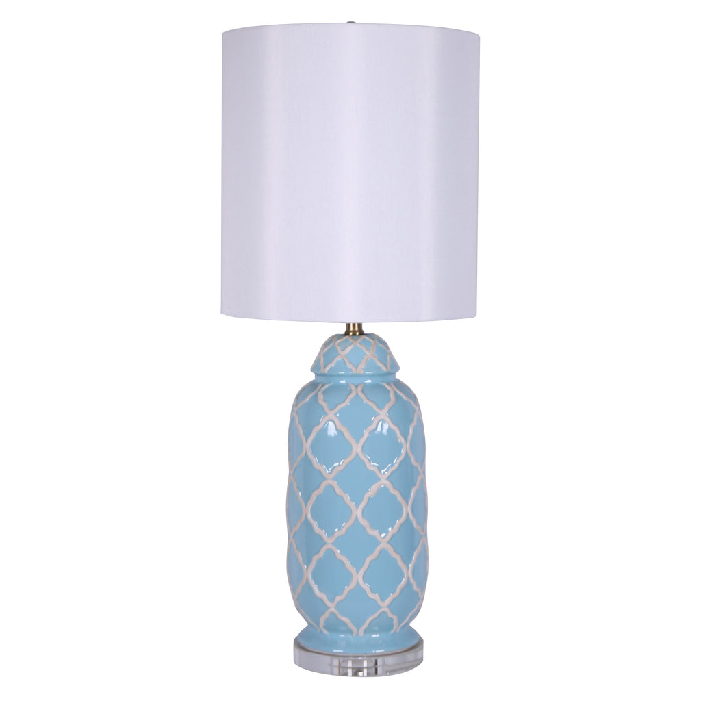 50954  Ceramic Urn Table Lamp, White( Sagebrook Home  )