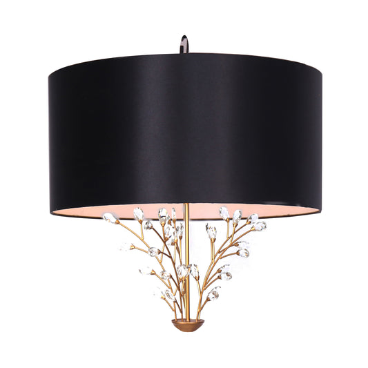 CRYSTAL FLOWER CHANDELIER, GOLD