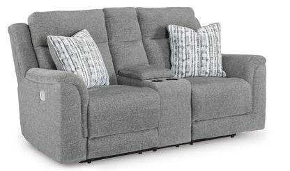 Ashley Homestore | Overflow Power Reclining Loveseat with Console