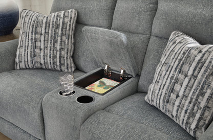 Ashley Homestore | Overflow Power Reclining Loveseat with Console