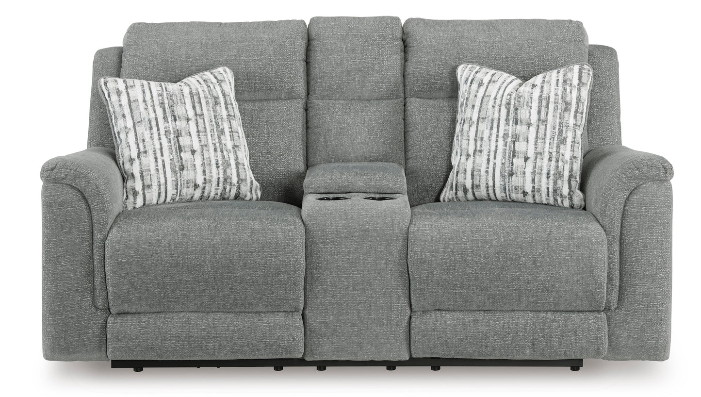 Ashley Homestore | Overflow Power Reclining Loveseat with Console