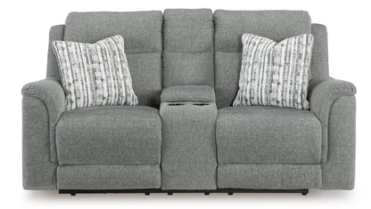 Ashley Homestore | Overflow Power Reclining Loveseat with Console