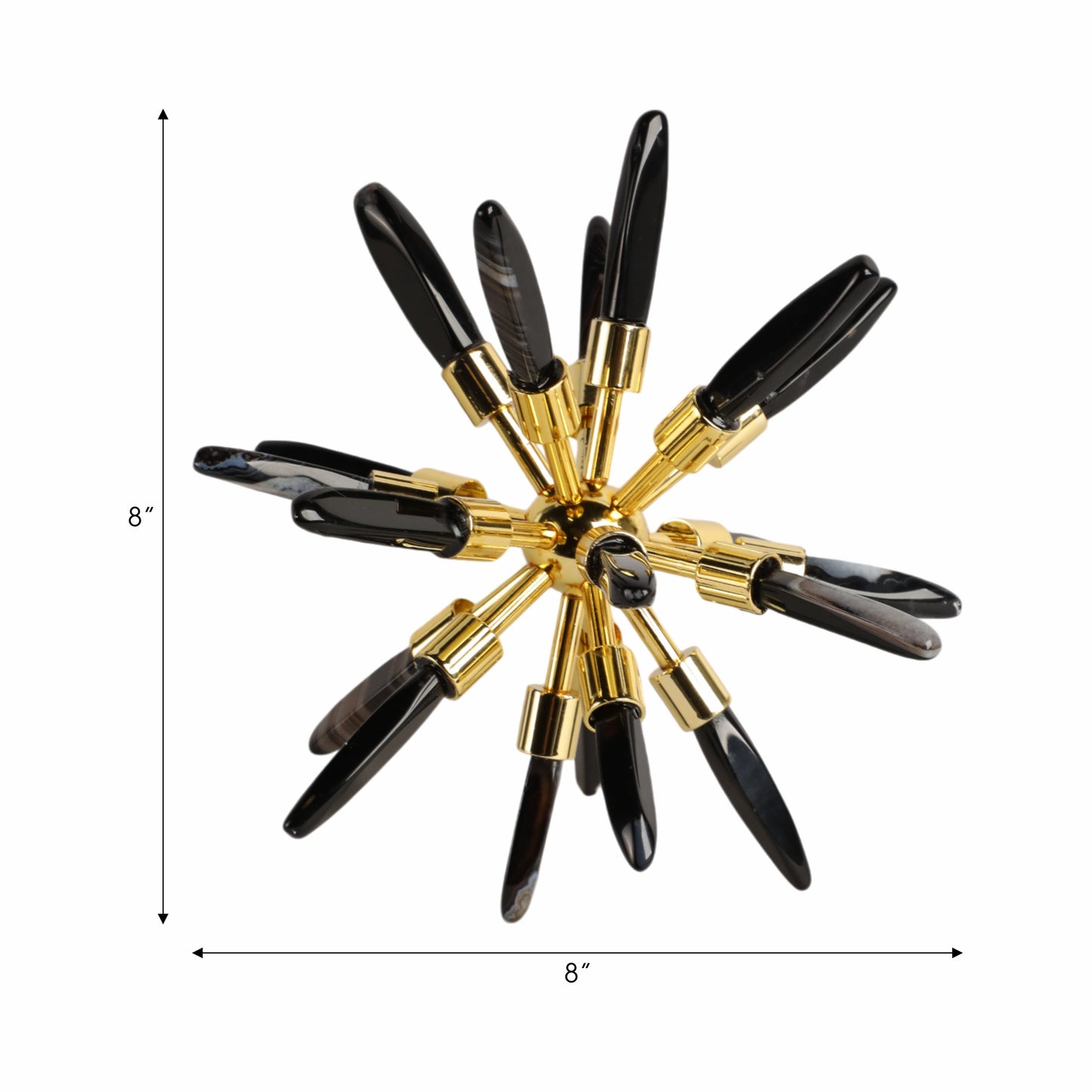 8" Fiona Small Black Stone Starburst Statuary Kd