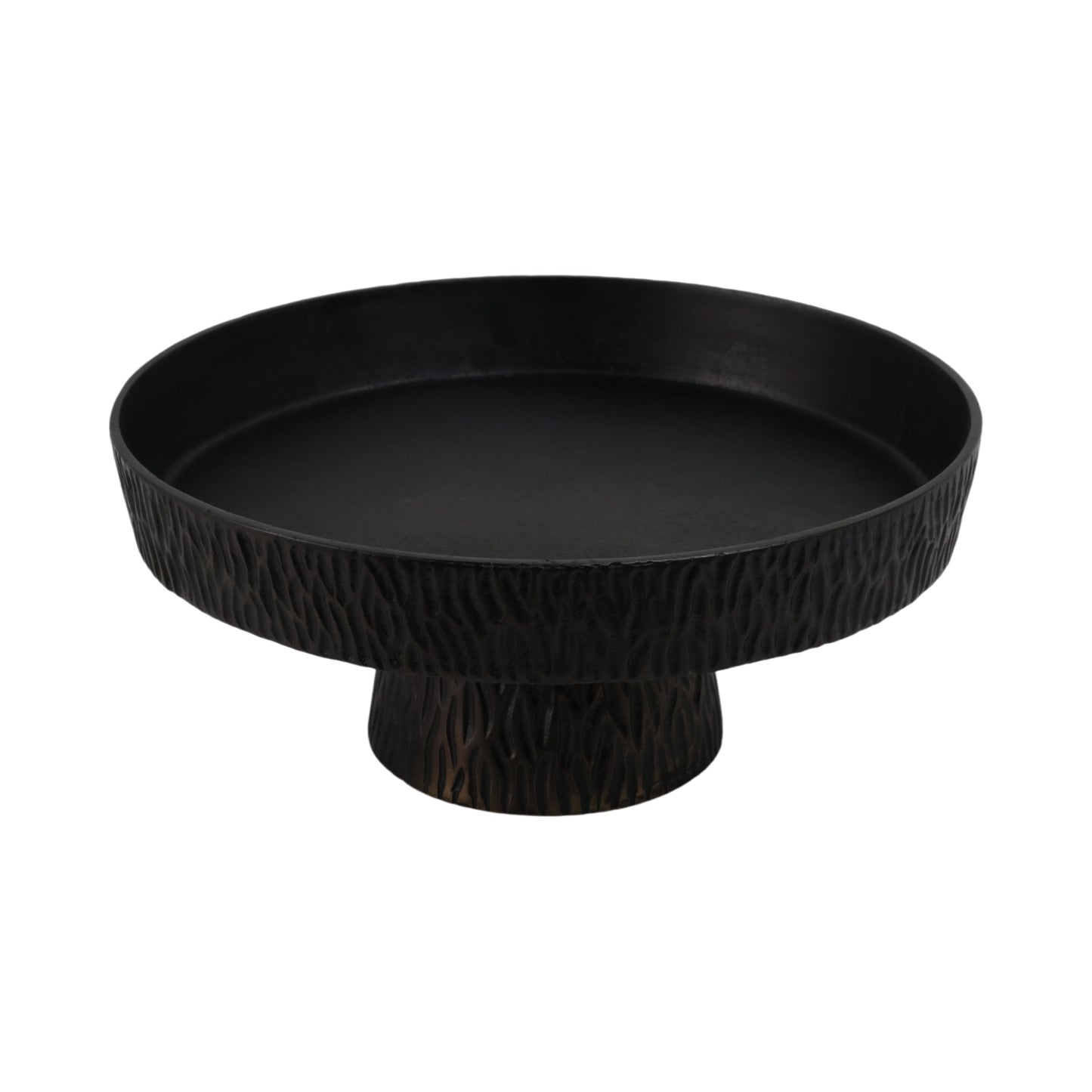 EV19193 |14" Cali Metal Pedestal Tray, Black