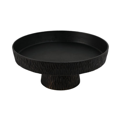 EV19193 |14" Cali Metal Pedestal Tray, Black