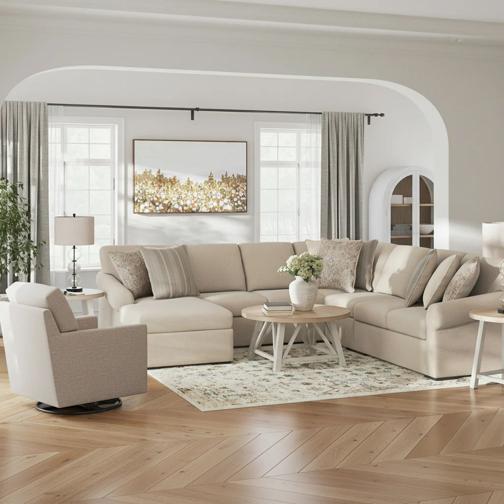 LadyMae 5-Piece Sectional with Chaise