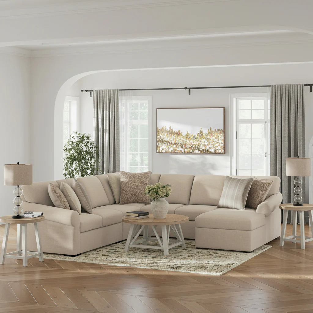 LadyMae 5-Piece Sectional with Chaise