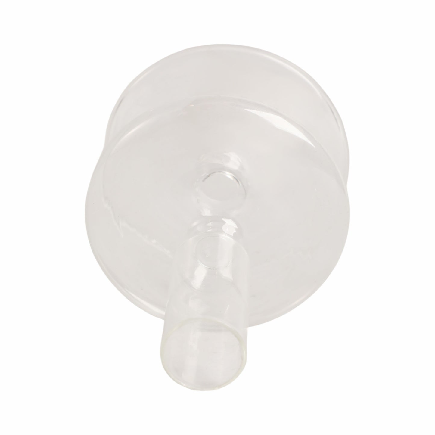 5" Vintage Glass Taper Candle Holder, Clear