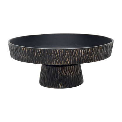 EV19193 |14" Cali Metal Pedestal Tray, Black