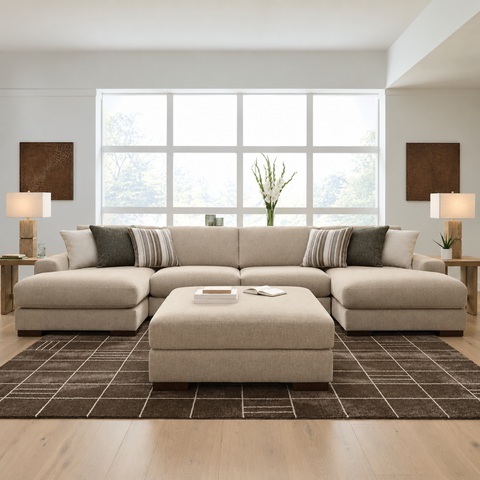 Linenhause 4-Piece Double Chaise Sectional
