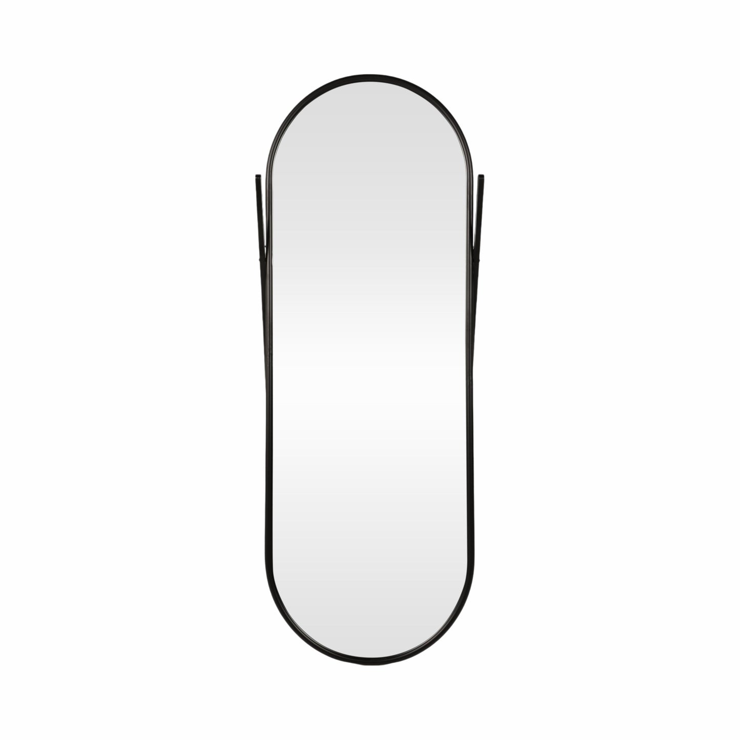23x60 Rounded Standing Mirror, Black