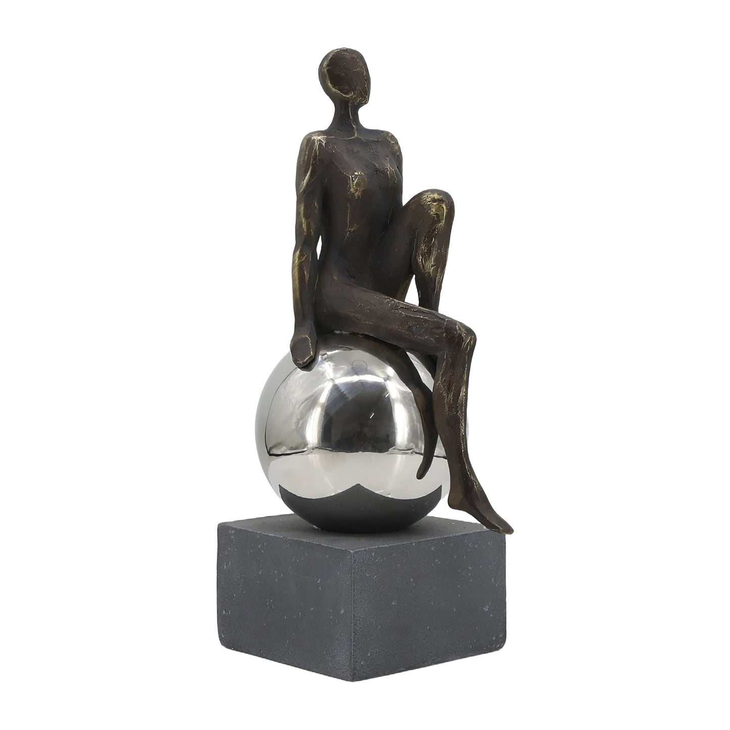 15" Augustonia Statuary With Steel Sphere