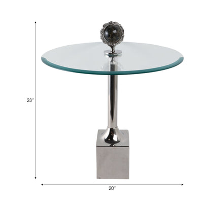 23" Macklin Labradorite Stone Glass And Metal  Acc