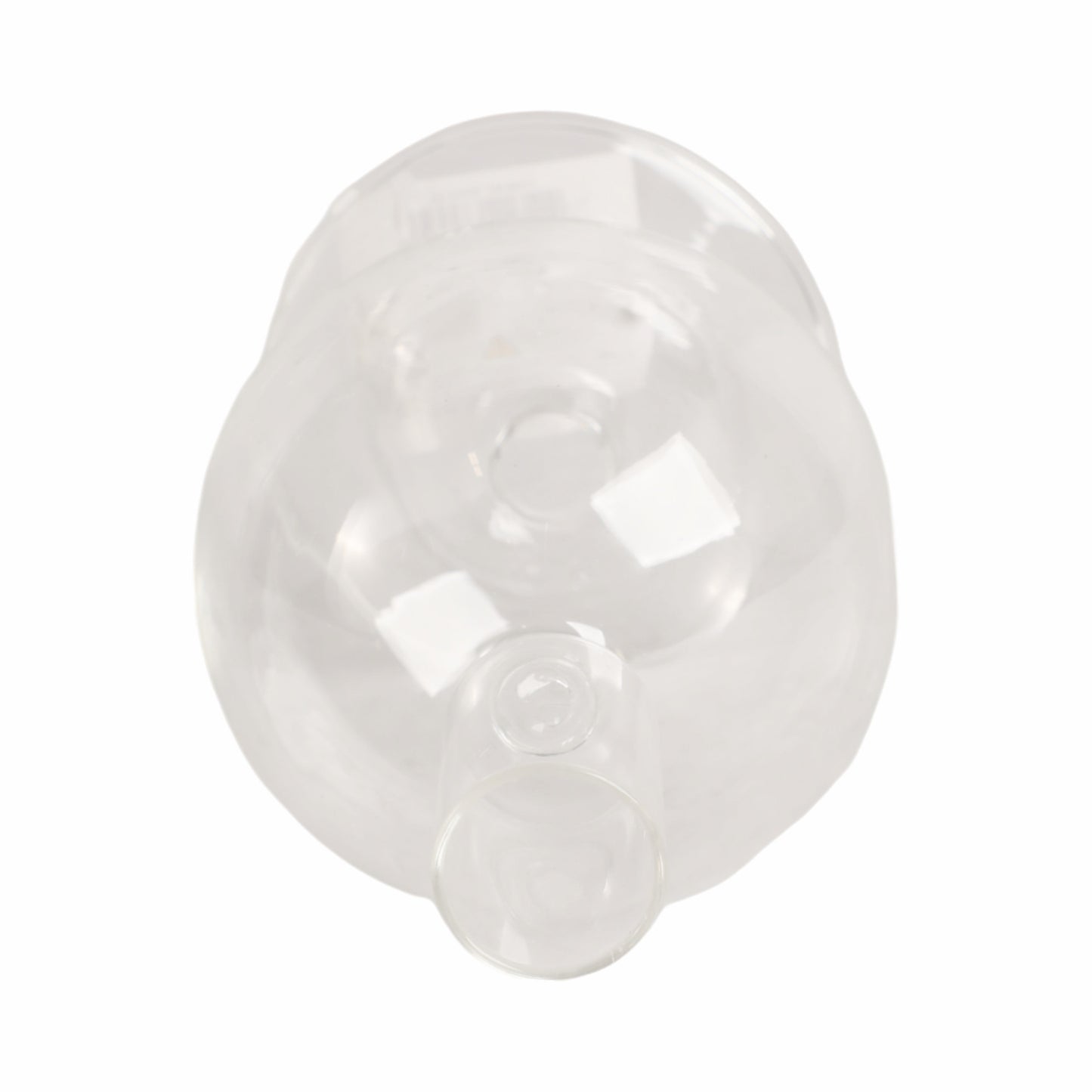 7" Glass Bubble Taper Candle Holder, Clear