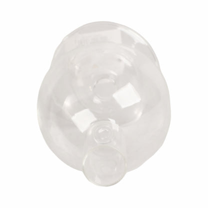 7" Glass Bubble Taper Candle Holder, Clear