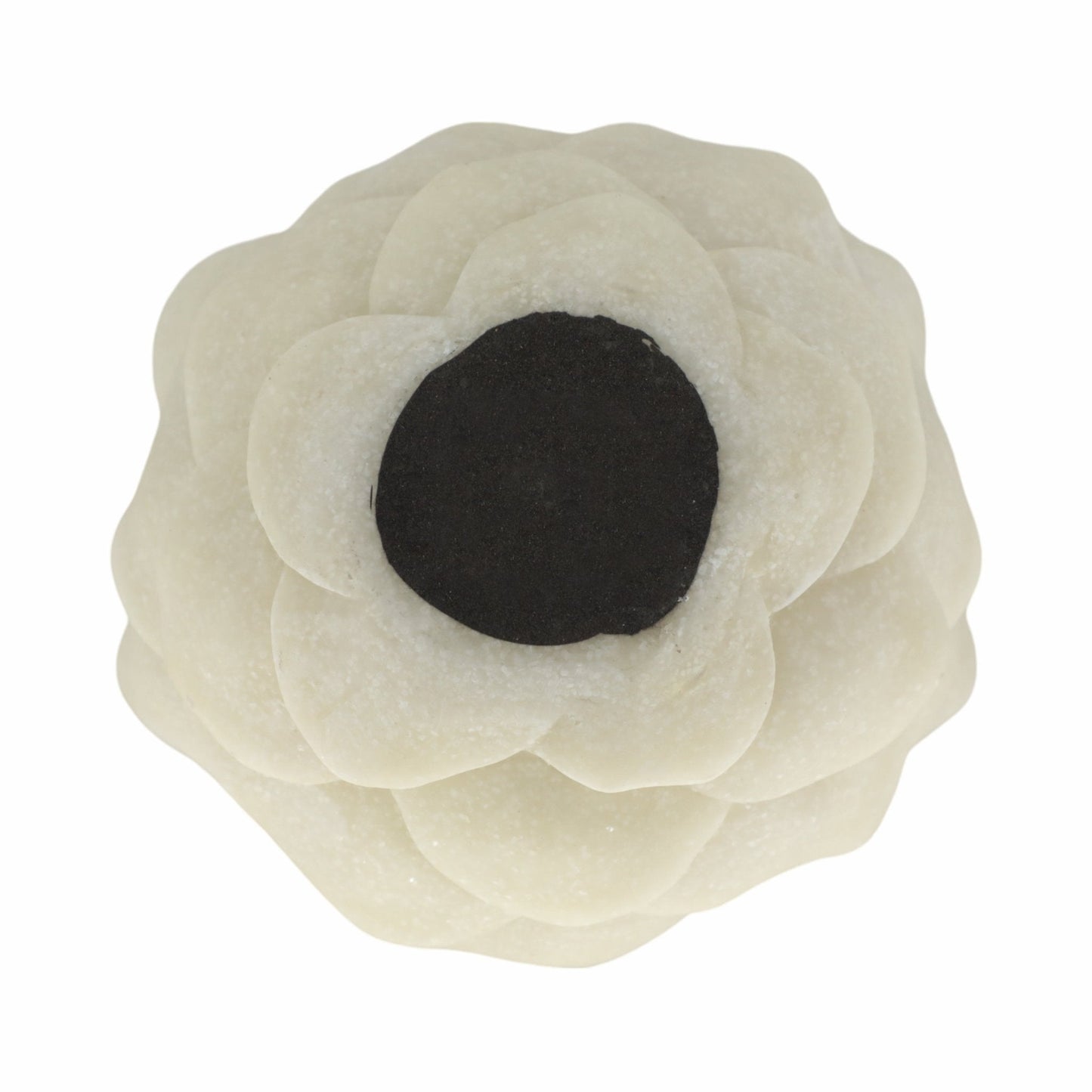 6" Zelen White Quartz Resin Flower Bowl