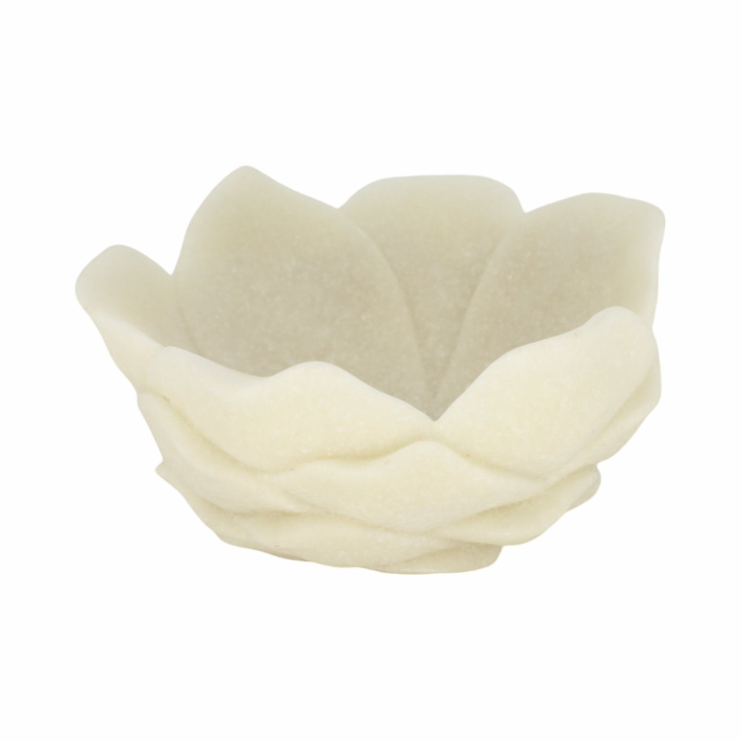 6" Zelen White Quartz Resin Flower Bowl