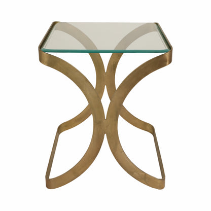 24" Melease Forged Iron Accent Table