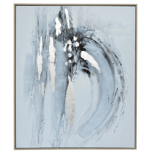 62X52 FRAMED HANDPAINTED ABSTRACT