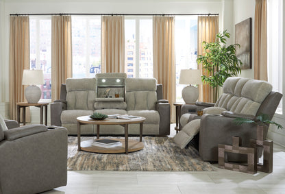 Stately Check PWR REC Loveseat/CON/ADJ HDRST
